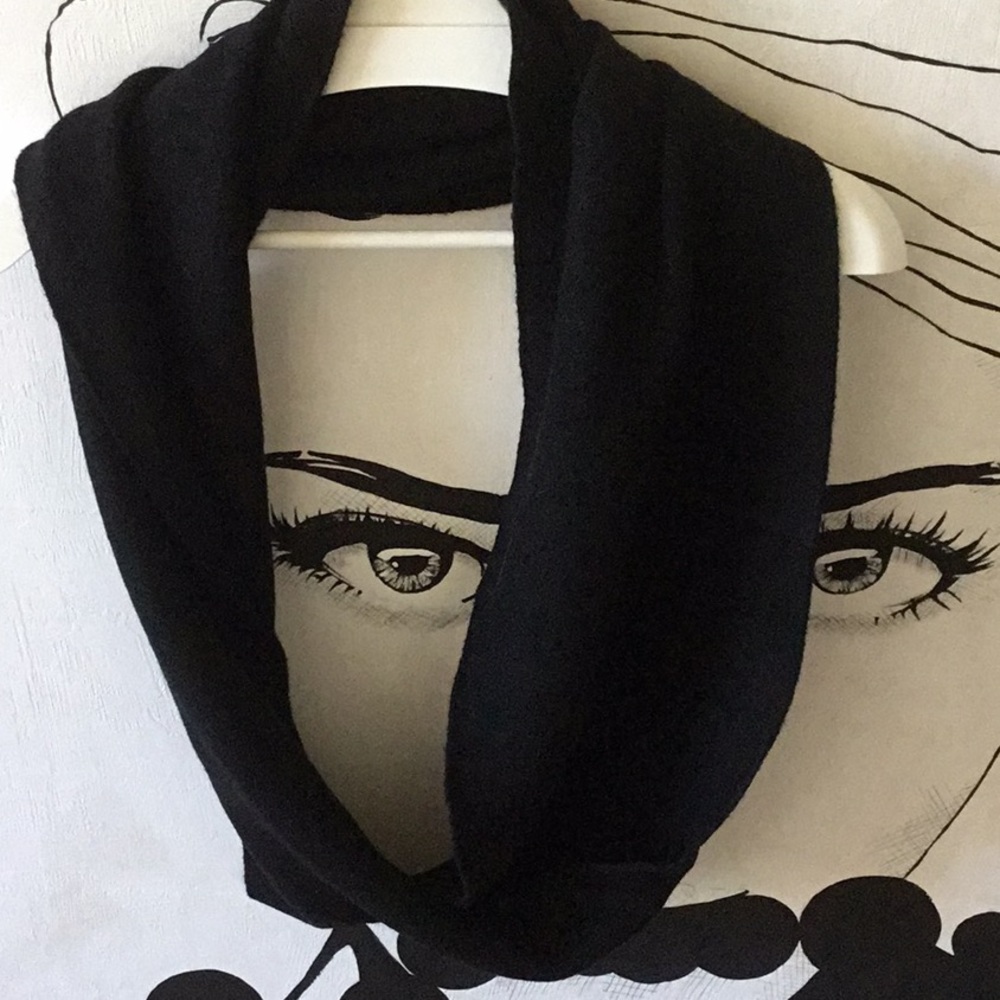 Black Infinity Scarf, Made in Europe, NWOT